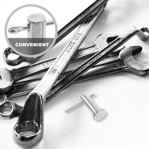 Beefy 304 Stainless Steel B Type Locating Pin With Hole, Cylindrical Flat Head 6x20mm Set Of 5 High Strength Fixing Tool with wrenches