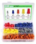 248 Piece Pro Grade Wire Connectors Set With Insulating Twist Caps And Spring For Grab And Go Quick Electrical Connections