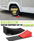 RV Leveling Blocks 2 Pack With Ramp Kit For Camper And Travel Trailer, Heavy Duty RV Levelers Up To 35,000 Lbs, Dual Axle Support