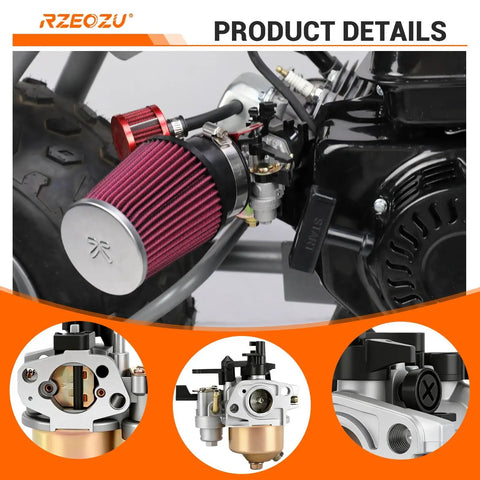 Predator 212 Stage 2 Carburetor Kit With Exhaust For 212cc 196cc 224cc Engines Compatible With Coleman CT200U on mini bike