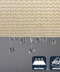 Butter Cream 10 Ft By 13 Ft Sun Shade Sail UV Blocking For Backyard Deck Patio Garden And Outdoor Spaces, HDPE material