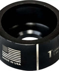 Replacement Die For 1-11/16 Inch Standard Round Knockout, 1.000 Inch Hole, Made in USA, black metal with engraved markings