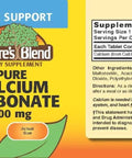 Calcium Carbonate 600 Mg Per Tablet Bone Health Supplement Gluten Free 100 Tabs Supports Peak Bone Mass With Guaranteed Release