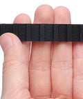 Close-up of hand holding 28.5 Inch Pitch Timing Belt 0.5 Inch Wide 0.18 Inch Thick With 76 Teeth, Beefy Closed Loop Neoprene Rubber Drive Belt