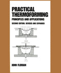 Cover of Practical Thermoforming book with diagrams, title: Thermoforming Essentials: Practical Principles, Real World Applications.