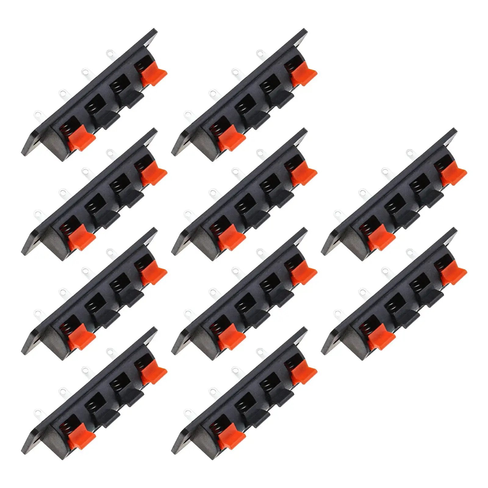 10 Pack 4 Pin Speaker Terminal Blocks, DIY Audio