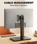 Rear view of a Free Standing Monitor Stand With VESA Mount For 13 To 32 Inch Screens, showing cable management.