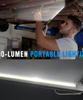 Man using Ultra Bright 700 Lumen Rechargeable LED Work Light With Magnetic Base Cordless Portable COB LED Inspection Light