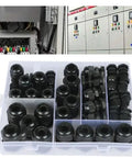 DIY Friendly Waterproof Nylon Cable Gland Kit 50-Piece Set With Locknuts And Seals Fits 3-16mm Cables PG7 PG9 PG11 PG13.5 PG16 PG19 Adjustable Strain Relief For Easy And Durable Panel Mount Install