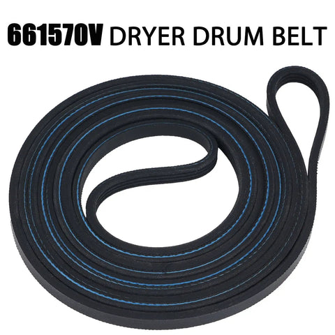 661570V dryer drum belt from the Dryer Idler Pulley Kit And Drum Roller Repair Pack With Belt For Front Load Dryers DIY Friendly