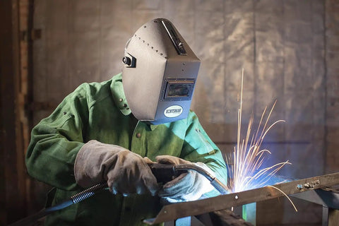 Welder using Solera ADF Cartridge For Welding Helmet Upgrade With Fixed Shade 3 And 11 Self Auto Darkening Filter 2 By 4.25 Inch Viewing Window