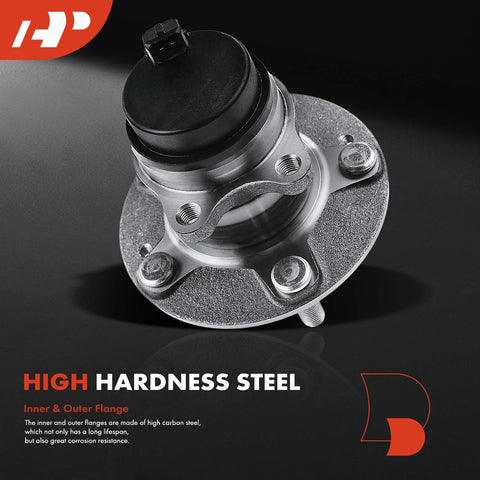 Two Pack Rear Wheel Bearing And Hub Assemblies With ABS And 5 Lug For Kia Forte 2010 To 2013 Including Forte Koup And Forte5 2012 To 2013 High Load