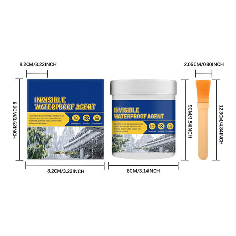 Premium Easy Application With Rock Solid High Performance Clear Waterproof Sealant Plus Liquid Rubber Coating For Cracked Tiles in packaging and brush.