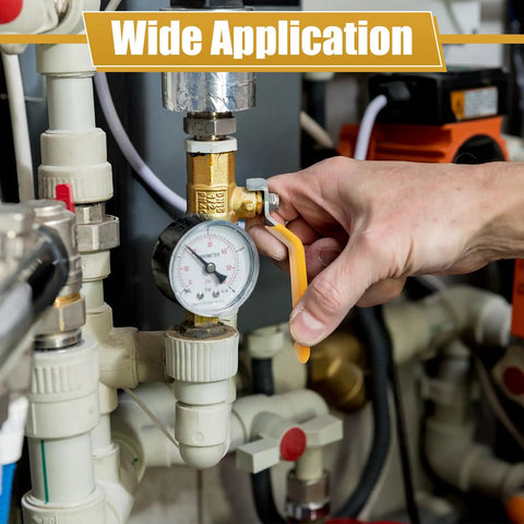 Hand adjusting 2 Inch Full Port Brass Ball Valve With Female NPT Threads, Heavy Duty Plumbing Fitting, installed for water oil gas system