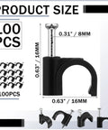 100 Pack Drip Irrigation Tubing Mounting Clips For One Quarter Inch And Three Eighths Inch Tubing Keep Garden Lines Secure And Leak Free No Fuss Easy To Install with product size details