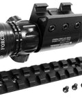1022 Rifle Scope Base Rail Mount With Green Laser Sight Kit Picatinny Weaver Top Mount Aircraft Aluminum Adjustable Windage Elevation