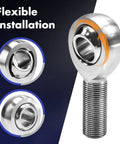 Killer 3/4 Inch Heim Joint Rod End Kit For Your Rig,.750 Chrome Plated Chromoly with flexible installation view.