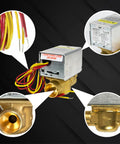 Replacement Motorized Zone Valve For Heating Systems With 3/4 Sweat Connection, 2-Wire Thermostat Control And End Switch, 2-Way 4-Wire 24V