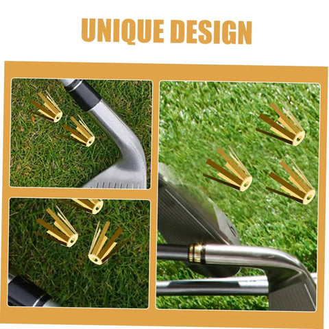 Universal Brass Golf Shaft Adapter Shims And Octopus Spacers Rig Ready Pack Of Five Durable Fittings on grass and golf clubs.