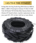 145/70-6 Go-to Tire Replacement For Go Karts And ATVs On Mini Bikes 14x6-6 145 70-6 Compatible With Baja Blitz Dirt Bug