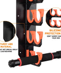 Wall And Ceiling Mounted Fishing Rod Rack Holds Up To 10 Rods Space Saver For Gear In Garage Declutter Your Space With A Durable Wall Mount Or Ceiling Mount Rack For Home Shop Or Boat showing close-up of silicone protection pads and ABS material.