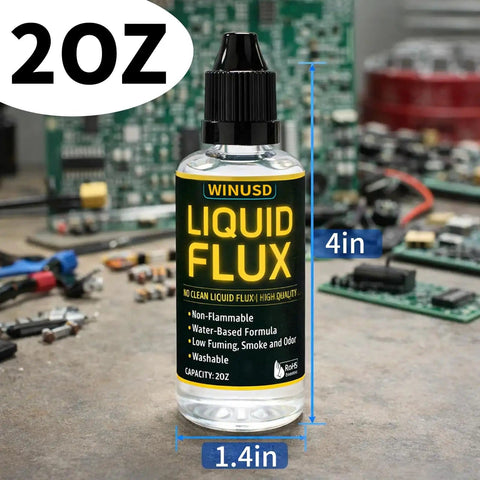 2oz Liquid Solder Flux Dropper Water Based No Clean Lead Free For Electronics And Stained Glass Soldering Wettability Boost