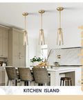 Modern Black And Gold Pendant Light With Cone Shade And Gold Frame For Kitchen Island And Dining Room Or Foyer Height Adjustable Hanging Fixture Perfect For Bedroom Or Hallway Sleek Minimalist Vibe With Bold Easy To Install Appeal over kitchen island