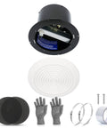 50 CFM Low Noise Bathroom Exhaust Fan With 1.0 Sones 7 Inch Ceiling Vent For Bathroom Kitchen Garage Mobile Home And Home Ventilation Quiet Durable Venting For Bathrooms Laundry Rooms Studios And Small Homes Easy Install components including vent fan, cover, gloves, and mounting accessories