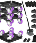 Heavy Duty Furniture Movers With Wheels Carbon Steel Dolly For Heavy Furniture Move Cabinets And Appliances With Ease 1200Lb Max Load 4.1 By 4.1 Inch Casters Beast Lifter Tool For Hard Floors And Back Saving Relocation