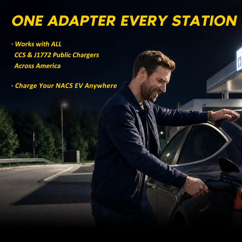 Smooth Operator CCSI And J1772 To Tesla Adapter 250KW DC Fast Charging Converter for easy charging at public stations across America.