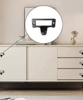 30 Pack Label Tag Holder Pull Handles In Black Zinc Alloy Drawer Pulls For Cabinets Cupboards Shelves Dressers And Office Furniture Measuring 1.85 By 1.38 Inches For Label Card Organization installed on cabinet