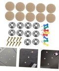Headliner Repair Kit 10 Piece Set For Car Roof Ceiling Buckles Snap Rivets And Retainers Auto Interior Fixing Tool shown with components