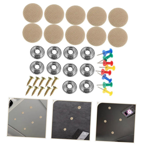 Headliner Repair Kit 10 Piece Set For Car Roof Ceiling Buckles Snap Rivets And Retainers Auto Interior Fixing Tool shown with components