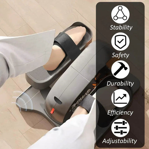 4 Pack Pedal Straps For Under Desk Elliptical Pedal Exercisers securing feet with slip-resistant strap, highlighted features