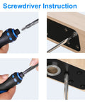 Instruction for installing Hidden Door Hinge With Dual Bearing For Silent Operation using a screwdriver on wood surface.