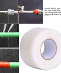 Strong Adhesion PVC PPR Pipe Repair Tape For Quick Seal And Leak Fix No Replacement Needed Flexible Durable Home Plumbing Solution In White Or Red Perfect For Quick Fixes And Emergency Repairs For Kitchen And Bath Plumbing. White roll and applied examples.