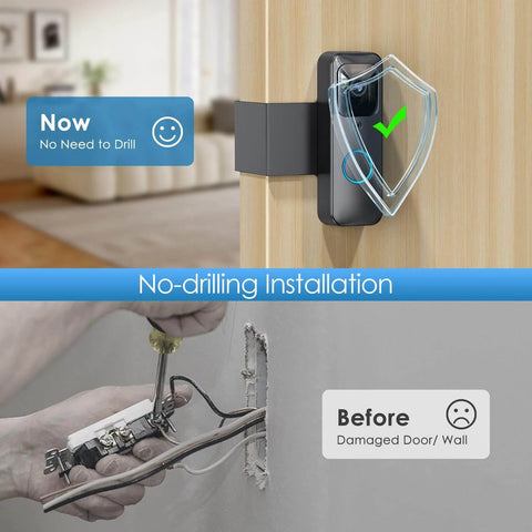 All Metal Anti Theft Doorbell Mount For Blink Video Doorbell 1st Gen Not For 2nd Gen No Drill Installation durable stainless cover