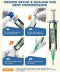 Instructions for using Lead-Free Rosin No Clean Solder Flux Paste For Electronics Repair, 4 Pack 10cc Syringes on PCB