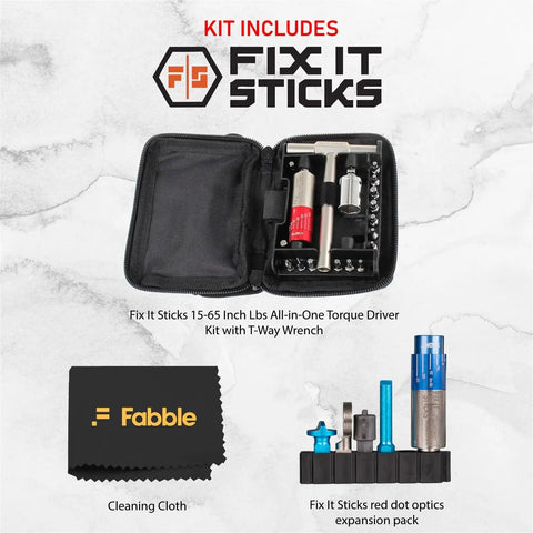 All In One Torque Driver Kit With T Way Wrench Bundle And Red Dot Optics Expansion Pack Pro Grade Gear open case display