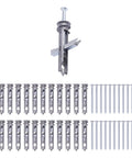 Heavy Duty Zinc Drywall Anchors Kit With 25 Self-Drilling Toggle Anchors And Screws For Hollow Walls Holds Up To 100 Lb No Drill Holes Needed Durable Toggle Bolts For Easy Wall Mounts, zinc anchor and screw set