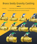 Heavy Duty Brass Ball Valve With Compression Fitting For Aluminum Composite Pipe slick quarter turn shutoff handle multiple views