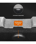 Close-up of movable block half round ball of 4-Inch Heavy Duty Flat Vise For Milling Machine With Integrated Fixed Corner.