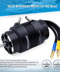 1850KV Brushless RC Boat Motor 3670 With 5mm Shaft Waterproof Water Cooling Jacket High Torque For 650mm To 800mm RC