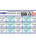 Table of contents from 240-Piece Small Compression Springs Assortment Kit With 15 Different Sizes In 304 Stainless Steel For DIY Repairs.