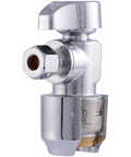 Brass Push To Connect Angle Stop Valve Half Inch MIP, Quarter Turn, Brushed Nickel Finish, Plumbing Fitting for fixtures