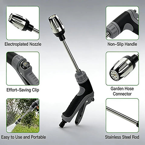 Turn Any Hose Into A Beastly High Pressure Cleaning Jet With The 2026 Upgraded Multi Function Sprayer showcasing design features.