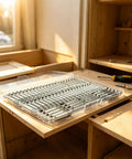 60 Pack 35mm Furniture Connecting Fittings With 6mm Thread Cam Lock Fasteners for Wardrobe Cabinet Hardware in a tool case