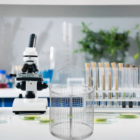 Pro Grade Stainless Steel Parts Cleaning Basket With Integrated Filtration And Liquid Recirculation For Ultrasonic Cleaning Of Precision Lab Parts And Industrial Equipment In Harsh Environments, stainless basket in lab