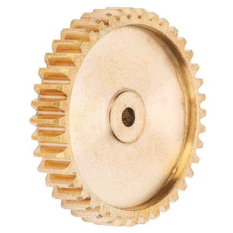 Brass Pinion Spur Gear 40 Tooth For Servo 25 Tooth Spline 0.8 Mod Industrial Robot Part side view showing teeth detail