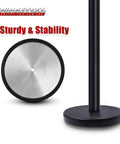 Base view of Metal Stanchion Set With 6.5 Ft Retractable Belts For Queues And Lines Rust Resistant Crowd Control Barriers
